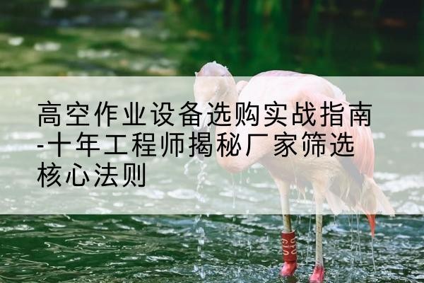 柳林剪叉式升降机厂家-高空作业设备选购实战指南-十年工程师揭秘厂家筛选核心法则
