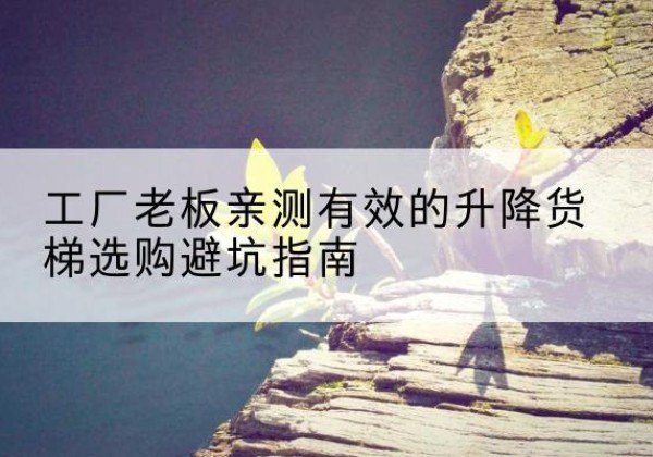 柳林升降货梯怎么选-工厂老板亲测有效的升降货梯选购避坑指南